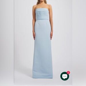 Amsale Sonia Ice Blue Size 6